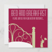 Stijlvolle Weekend Bed & Breakfast Uitnodiging (Voorkant)
