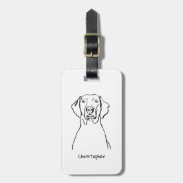 Stijlvolle Weimaraner: Jouw tekst, uw stijl Bagagelabel
