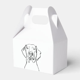 Stijlvolle Weimaraner: Jouw tekst, uw stijl Bedankdoosjes