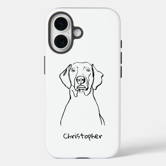 Stijlvolle Weimaraner: Jouw tekst, uw stijl Case-Mate iPhone Case (Achterkant)