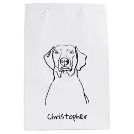 Stijlvolle Weimaraner: Jouw tekst, uw stijl Medium Cadeauzakje