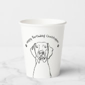 Stijlvolle Weimaraner: Jouw tekst, uw stijl Papieren Bekers (Achterkant)