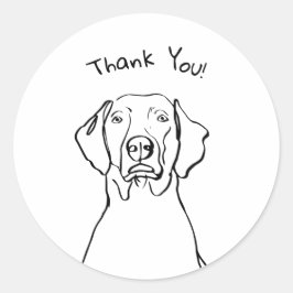 Stijlvolle Weimaraner: Jouw tekst, uw stijl Ronde Sticker