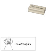 Stijlvolle Weimaraner: Jouw tekst, uw stijl Rubberstempel (Gestempeld)