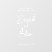 Stijlvolle Welkom Bruiloft Cling Decal Sign (Vel)