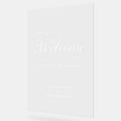 Stijlvolle Welkom witte Kalligrafie Trouwbord Acryl Bord (Hoek)