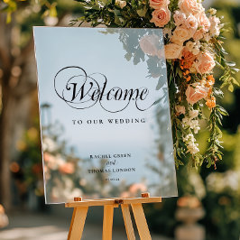 Stijlvolle welkomstkalligrafie Trouwbord Acryl Bord