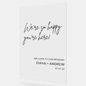 Stijlvolle welkomstkalligrafie Trouwbord Acryl Bord (Hoek)