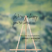 Stijlvolle welkomstkalligrafie Trouwbord Acryl Bord (Neutraal)