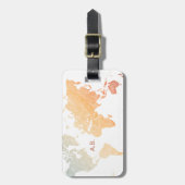 Stijlvolle wereldreiziger (plus kaart, retro licht bagagelabel (Voorkant verticaal)