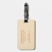 Stijlvolle wereldreiziger (plus kaart, retro licht bagagelabel (Achterkant verticaal)