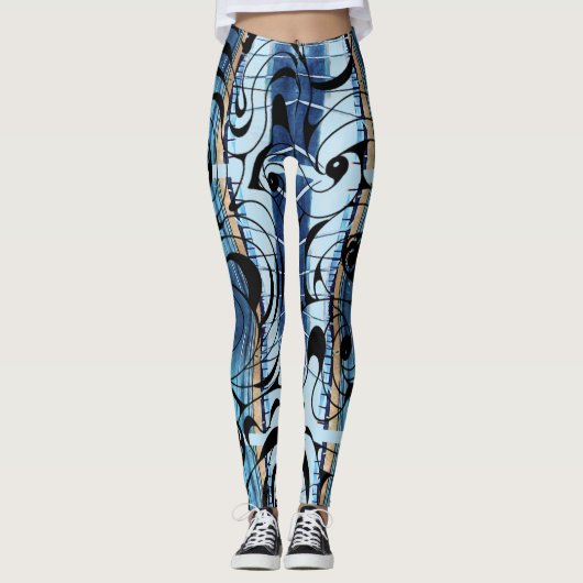 Stijlvolle wervelende Leggings van Joya Eve (Voorkant)