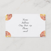 Stijlvolle wervelingen visitekaartje (Achterkant)