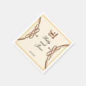 Stijlvolle Westerne donkerbruine bruiloft Servet (Hoek)