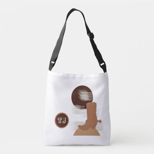 Stijlvolle Westerne stijl Cowgirl Boot Canvas tas (Achterkant)