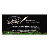 Stijlvolle wet voor mobiele notaris en leningteken reclamekaart (Voorkant)