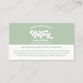 Stijlvolle wet voor mobiele notaris en leningteken visitekaartje