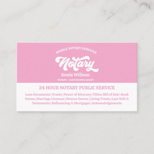 Stijlvolle wet voor mobiele notaris en leningteken visitekaartje (Voorkant)