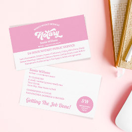 Stijlvolle wet voor mobiele notaris en leningteken visitekaartje