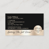 Stijlvolle wet voor mobiele notaris en leningteken visitekaartje (Achterkant)