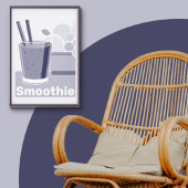 Stijlvolle White-Blue Smoothie Tumbler Kitchen Art Canvas Afdruk