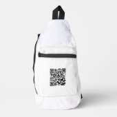 Stijlvolle White Cut Sew Sling Bag met QR-code (Voorkant)
