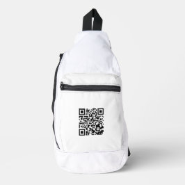 Stijlvolle White Cut Sew Sling Bag met QR-code