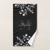 Stijlvolle White Floral Art Bad Handdoek (Handdoek)