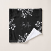 Stijlvolle White Floral Art Bad Handdoek (Wasdoekje)