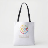 Stijlvolle White Gold Business Bedrijf Logo Tote Bag (Voorkant)