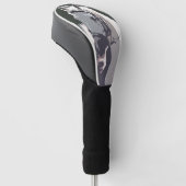 Stijlvolle White Horse Head Sketch Golfheadcover (Schuin)