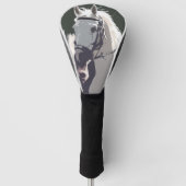 Stijlvolle White Horse Head Sketch Golfheadcover (Voorkant)