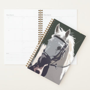 Stijlvolle White Horse Head Sketch Planner