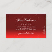 Stijlvolle wijn - Red Sparking Diamonds Profession Visitekaartje (Achterkant)