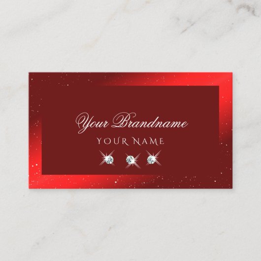 Stijlvolle wijn - Red Sparking Diamonds Profession Visitekaartje (Voorkant)