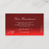 Stijlvolle wijn rode mousserende diamanten met mon visitekaartje (Achterkant)