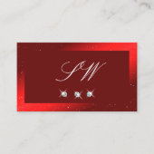 Stijlvolle wijn rode mousserende diamanten met mon visitekaartje (Voorkant)