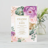 Stijlvolle Wijzig de Datum Trouwen Nieuw Plan Gean Kaart (Staand voorkant)