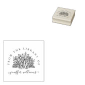 Stijlvolle Wildbloemen Aangepaste bibliotheek Boek Rubberstempel (Gestempeld)