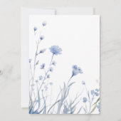 Stijlvolle Wildflower Blue Garden bevestiging Kaart (Achterkant)