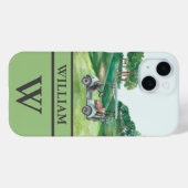 Stijlvolle winkelwagen Cursus Clubs Monogram Naam Case-Mate iPhone Case (Achterkant (horizontaal))