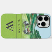 Stijlvolle winkelwagen Cursus Clubs Monogram Naam Case-Mate iPhone Case (Achterkant (horizontaal))