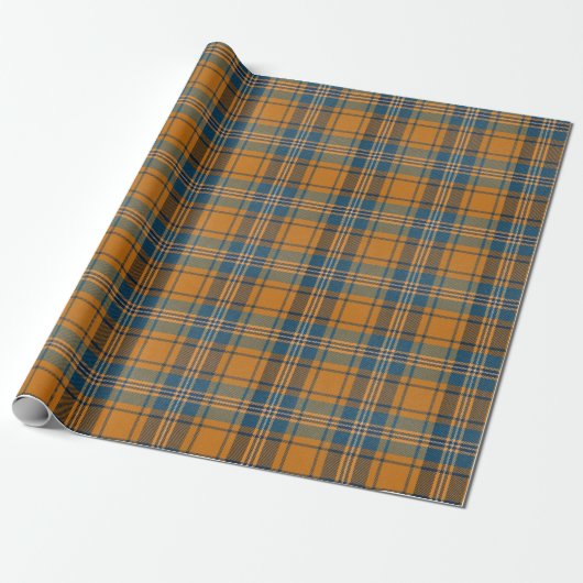 Stijlvolle Winter Plaid Tartan Cadeaupapier (Uitgerold)