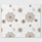 Stijlvolle witgouden bloemen cadeaupapier (Vlak)