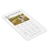 Stijlvolle witte 2024 Voljarig Paar Fotokalender Magneet (Rechterzijde)