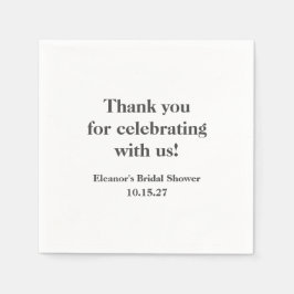 Stijlvolle witte aangepaste Vrijgezellenfeest dank Servet