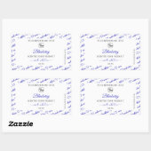 Stijlvolle witte blauwe Word Cloud Product Labels  (Vel)