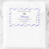 Stijlvolle witte blauwe Word Cloud Product Labels  (Tas)
