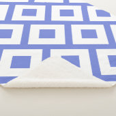 Stijlvolle witte blokken geometrie gooien deken (3/4)