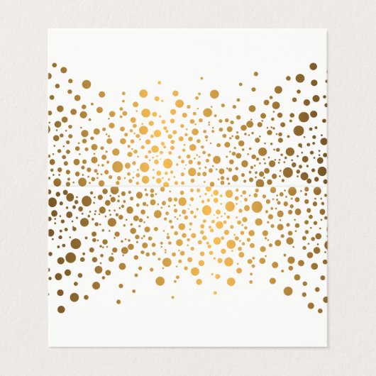 Stijlvolle witte en gouden Confetti | Kaarten plaa (Buitenkant ongevouwen)
